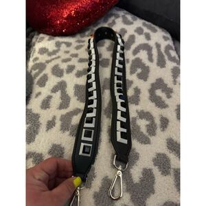 Add on bag/purse/pocketbook novelty strap black white red belt/strap